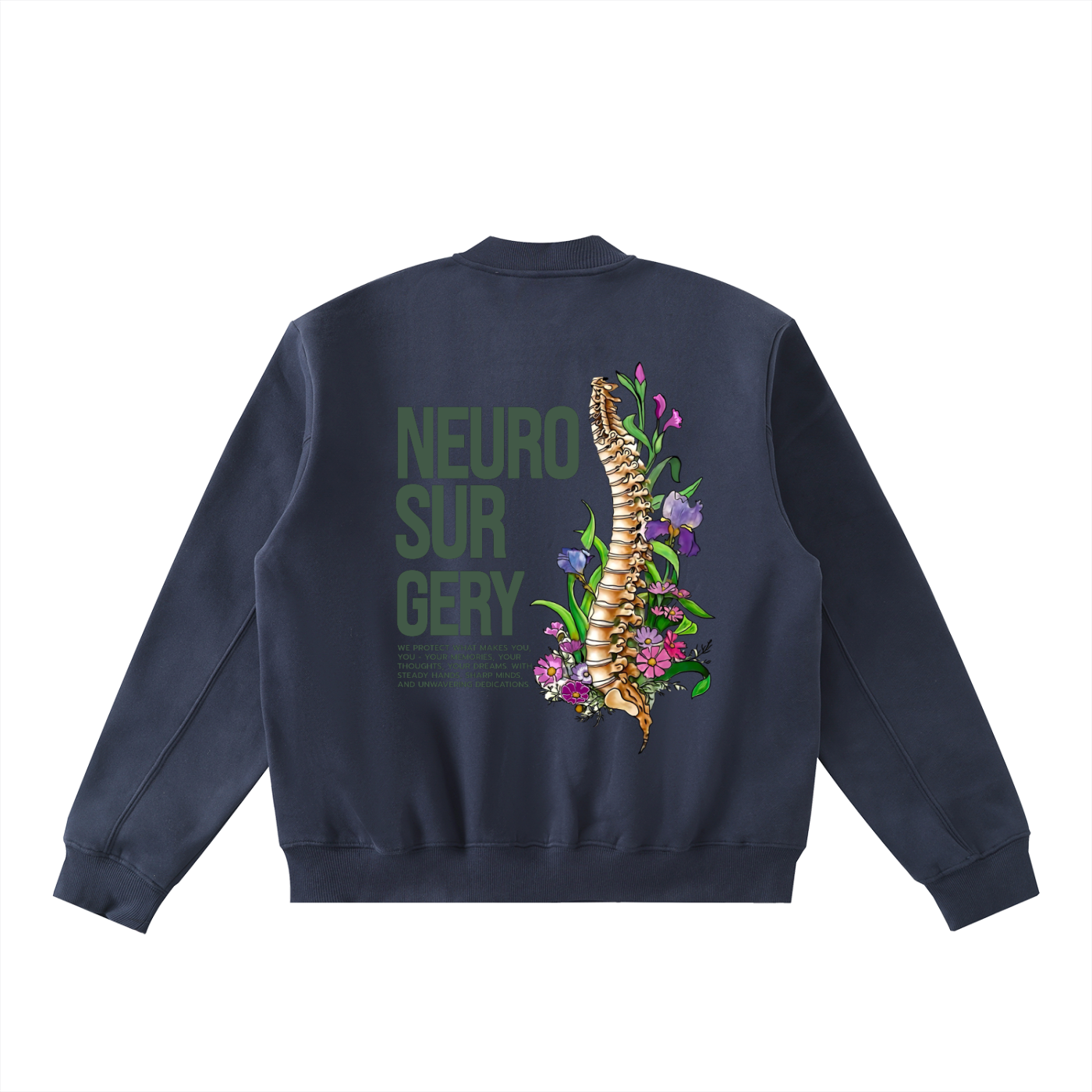 Chanel’s Neurosurgery- Essential Zip-Up Fleeced Varsity Jacket
