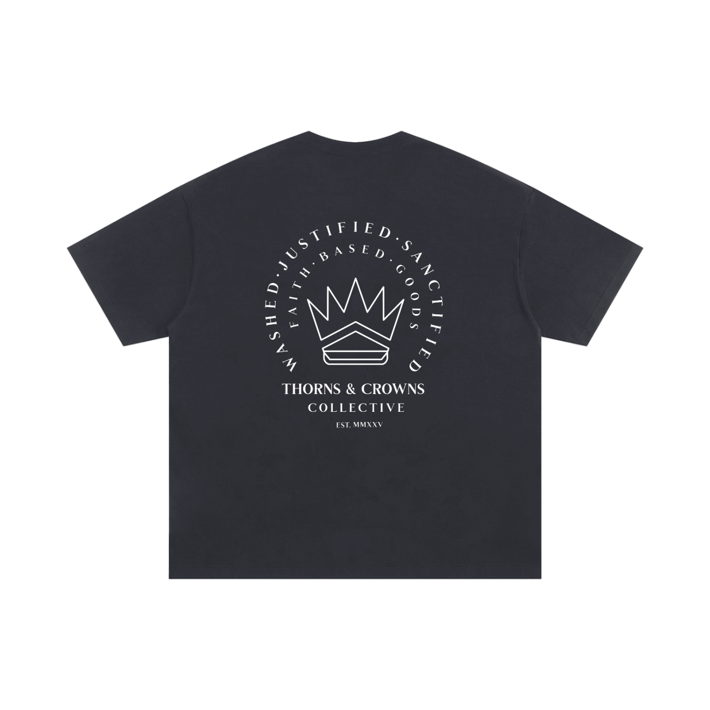 Thorns and Crowns Washed (Black) - Unisex Cotton T-Shirt
