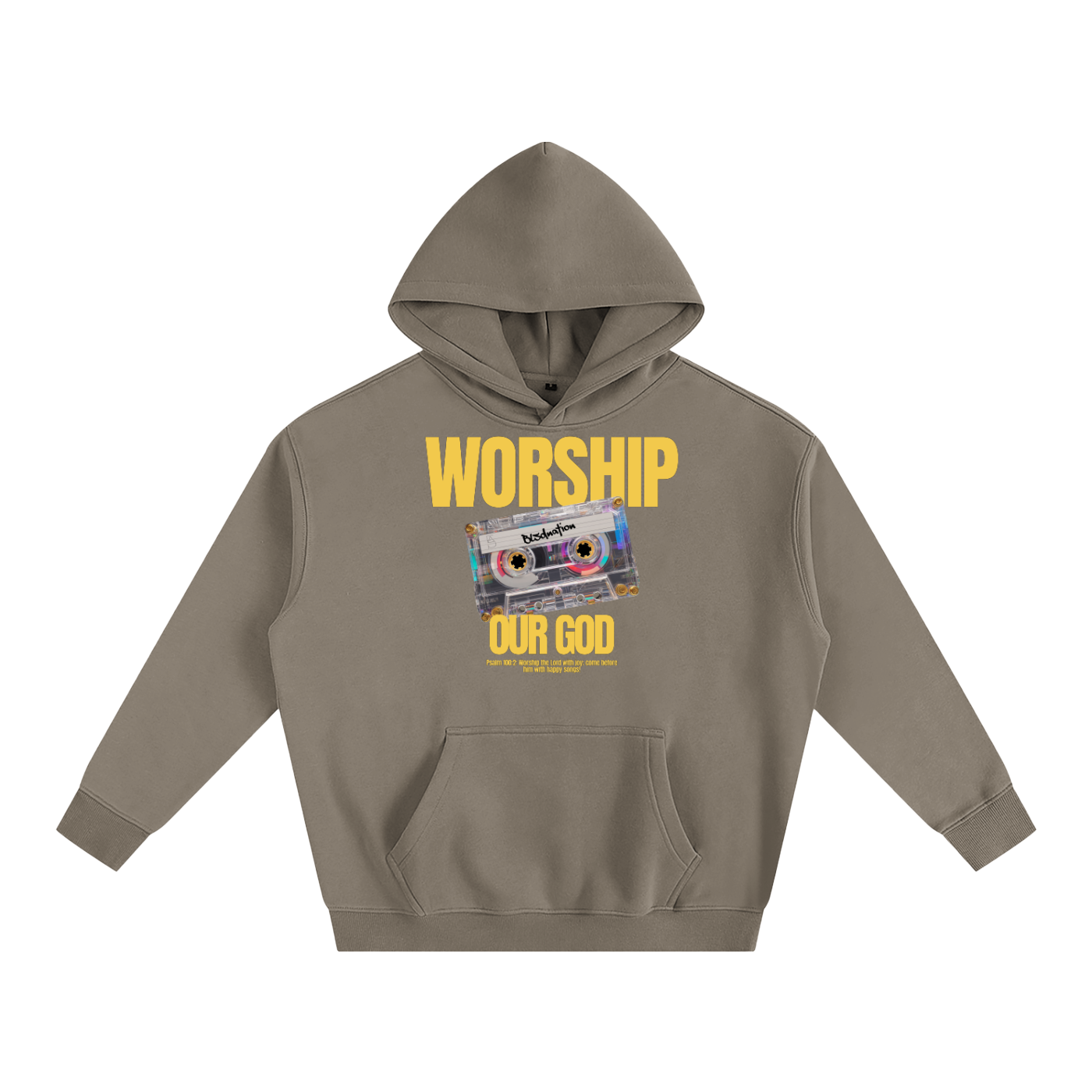 Worship our God - Oversize Fleeced Hoodie