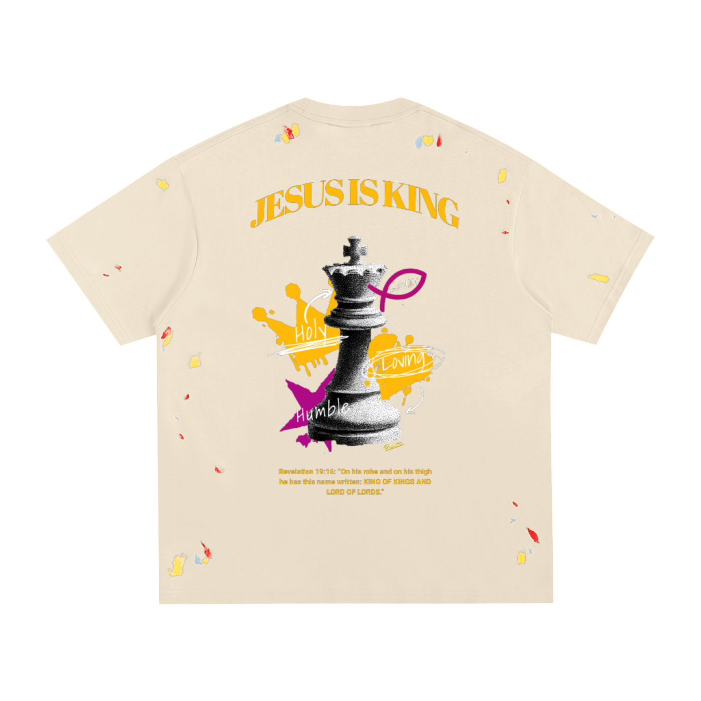 Jesus is King - Paint Splatter T-Shirt