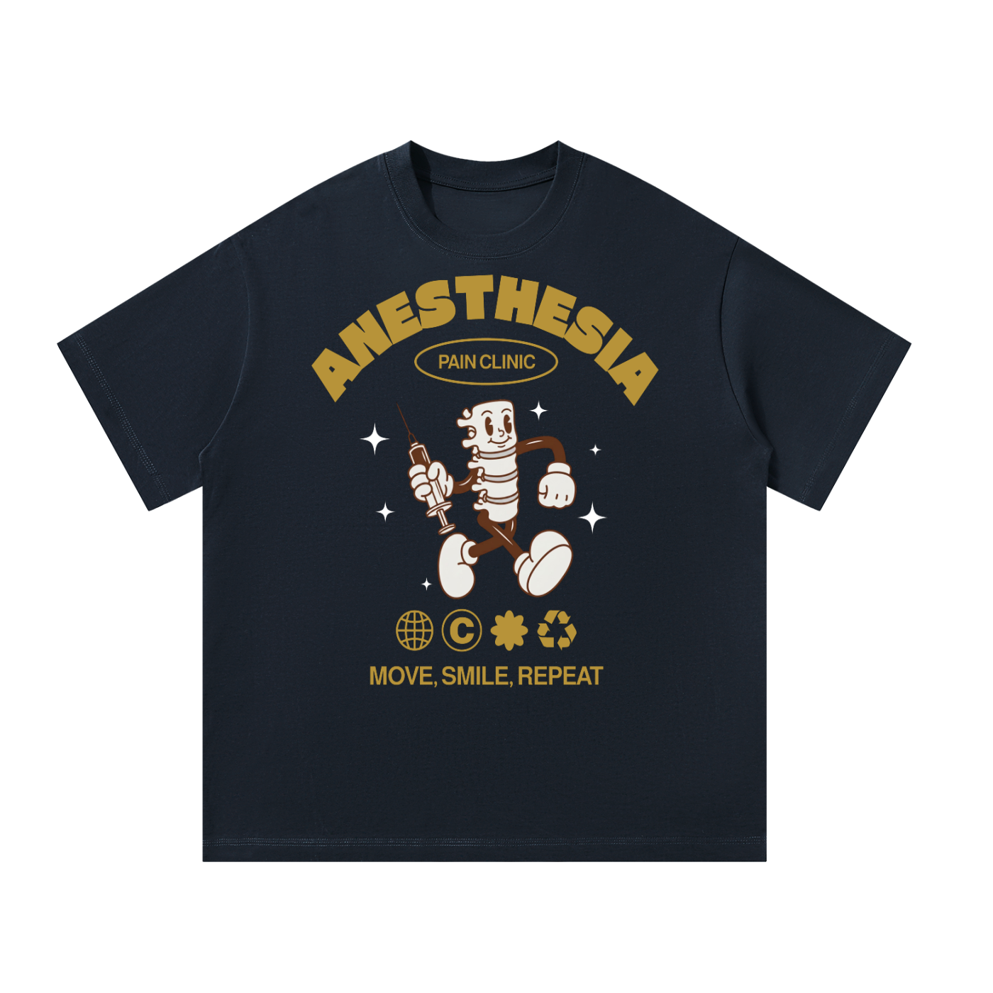 Move, Smile, Repeat - Unisex Oversized T-Shirt
