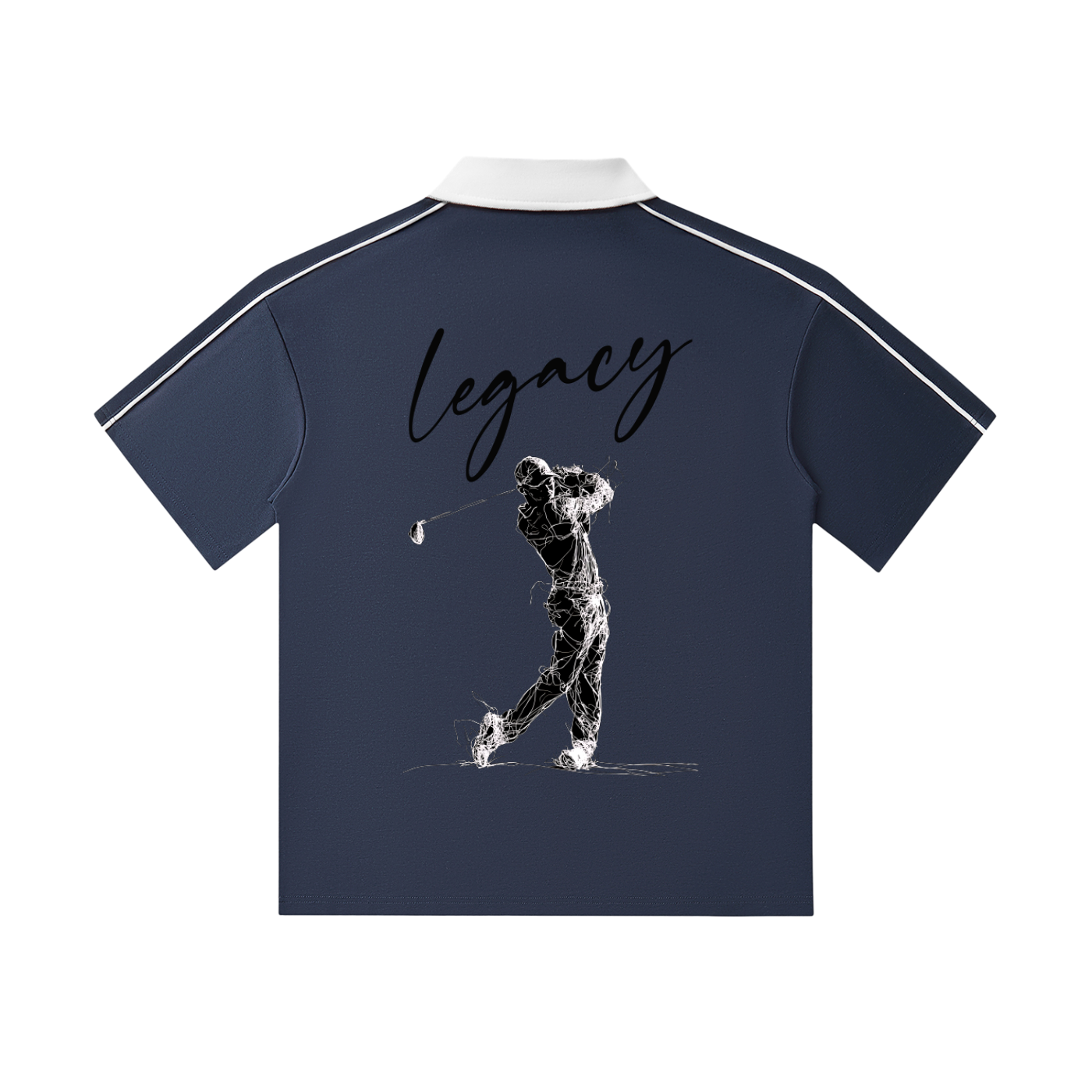 Legacy 2 - (Runs small - Size Up!) Contrast Collar Short-Sleeve Polo Shirt