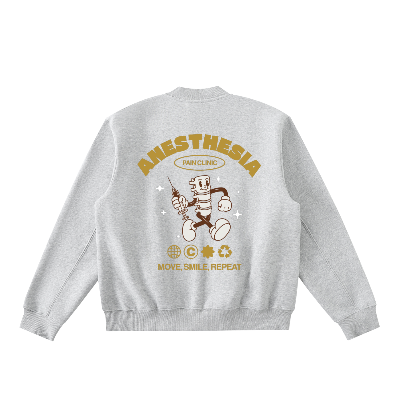 Essential Zip-Up Fleeced Varsity Jacket