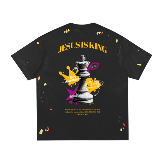 Jesus is King - Paint Splatter T-Shirt