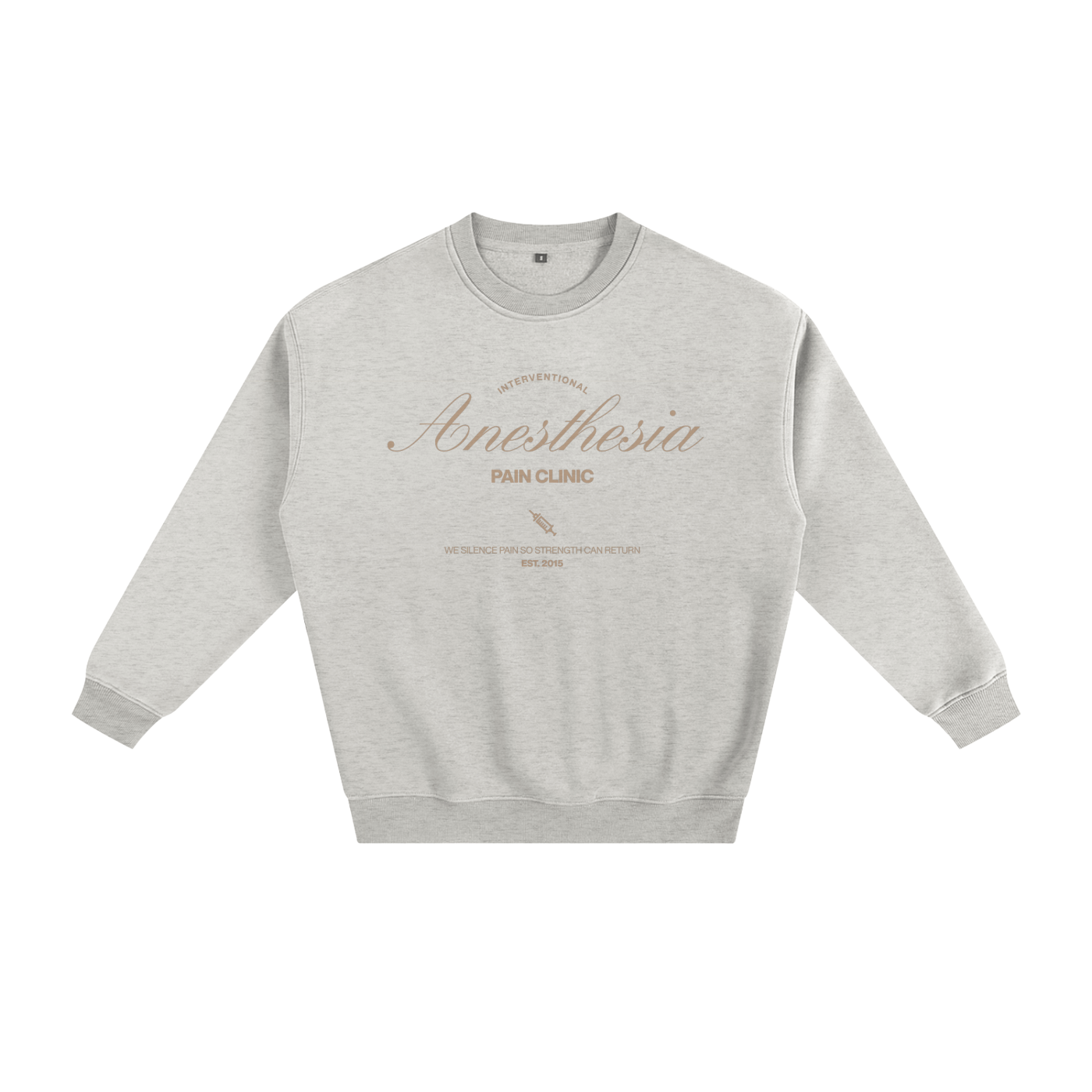 Anesthesia (Beige) - Fleeced Sweatshirt