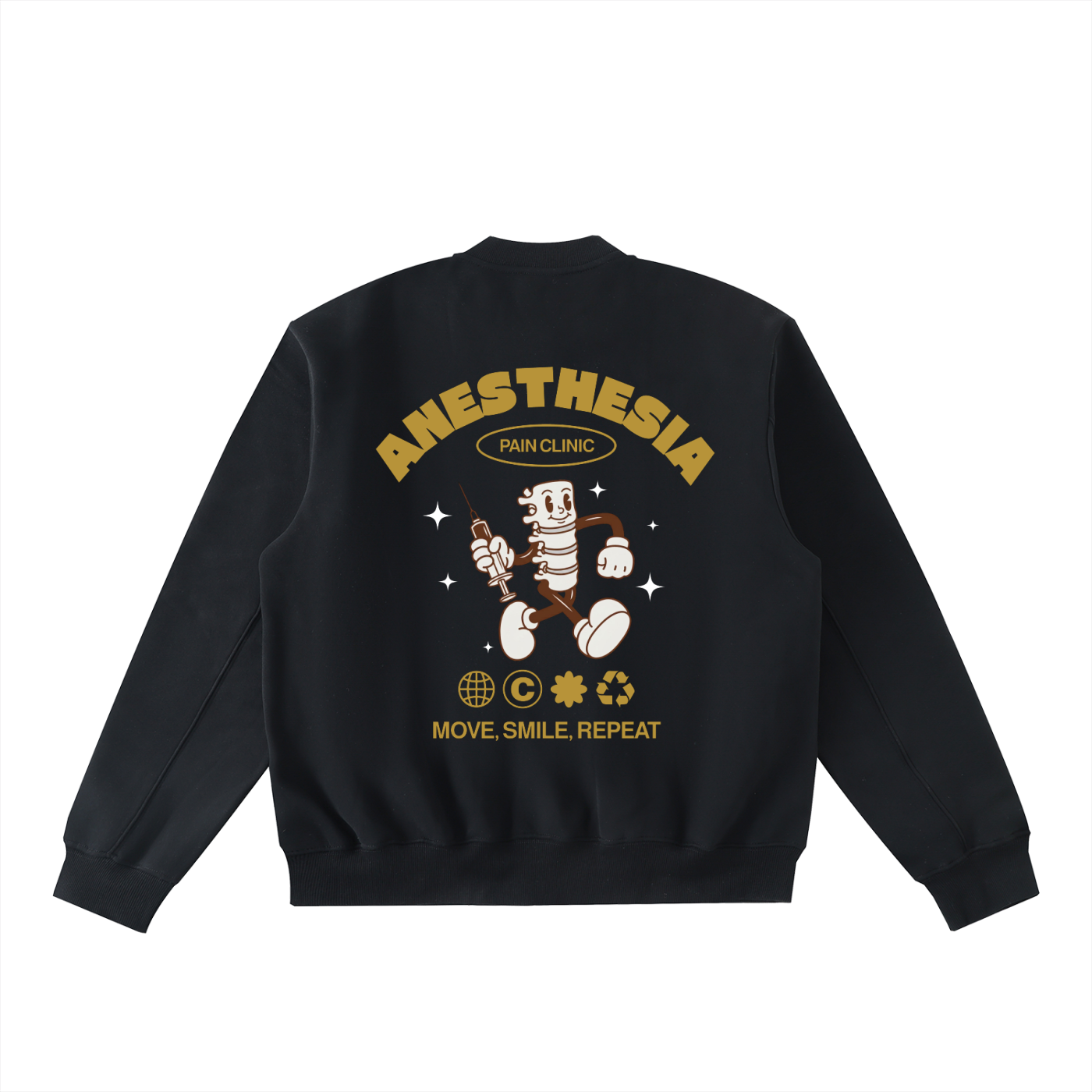 Essential Zip-Up Fleeced Varsity Jacket