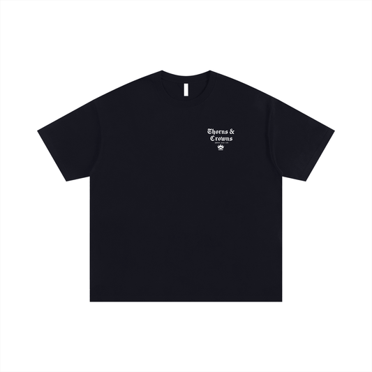 Thorns & Crowns KINGS (Black) -  Unisex Oversized Cotton T-Shirt