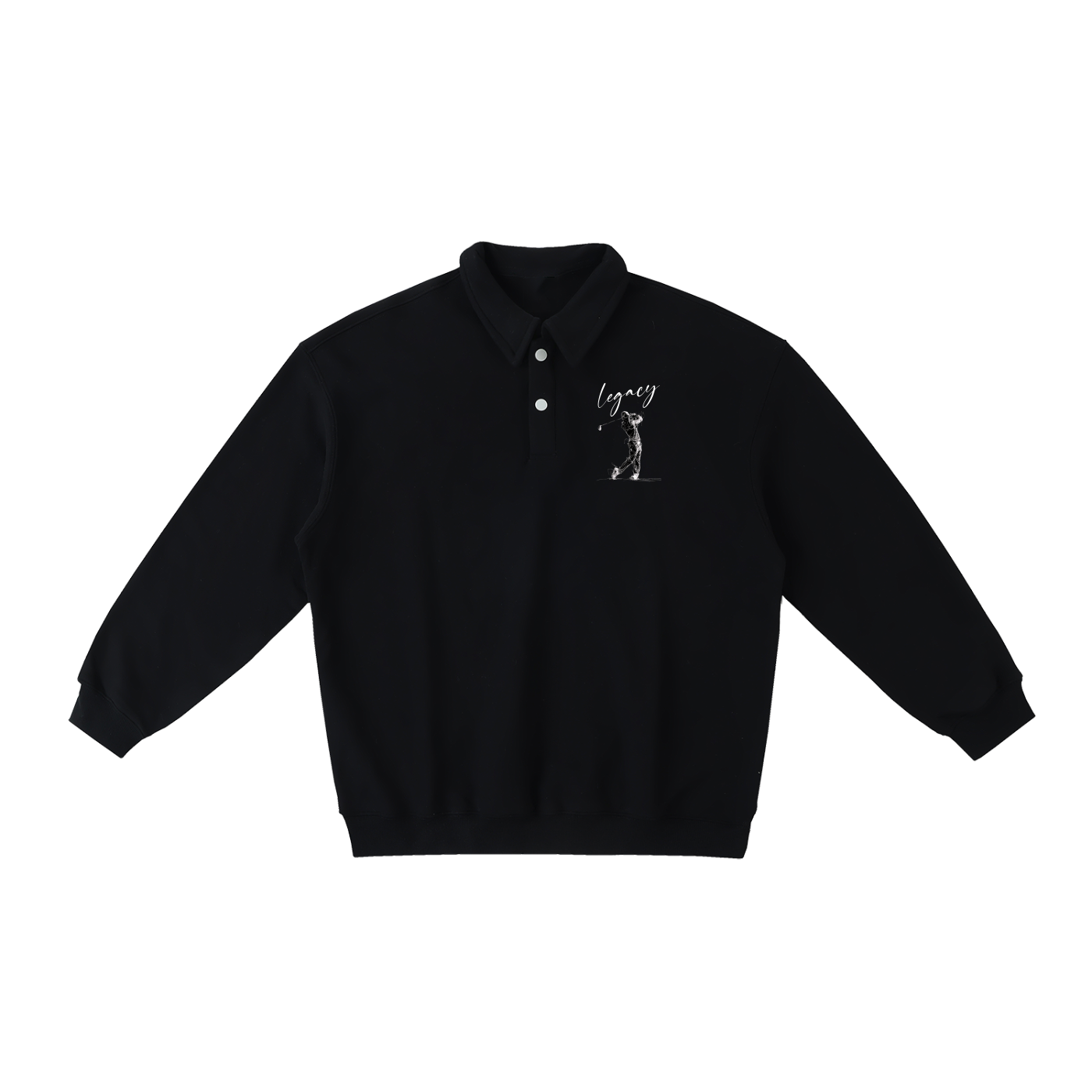 Heavyweight Polo-Collar Sweatshirt