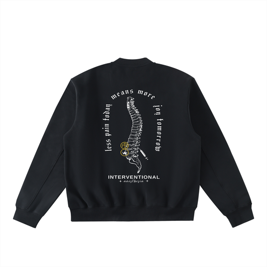 Anesthesia - Essential Zip-Up Fleeced Varsity Jacket