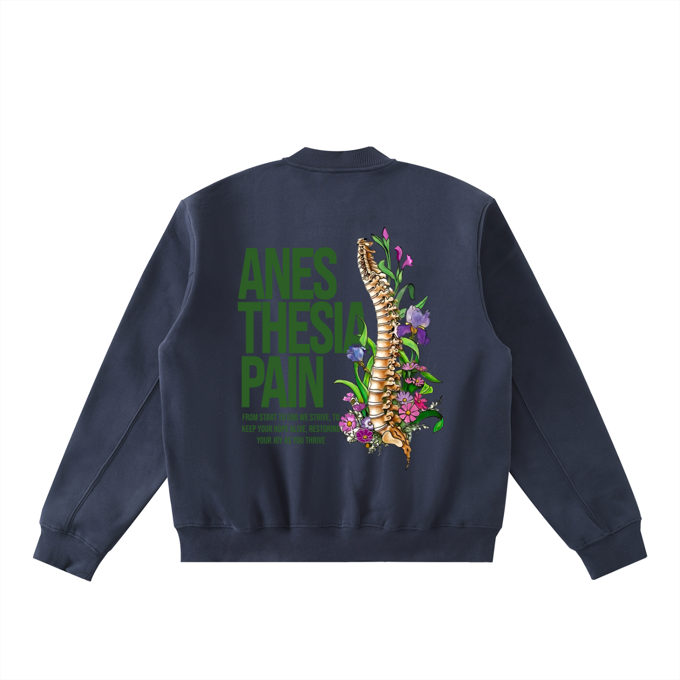 Charlene's Zip Up - Essential Zip-Up Fleeced Varsity Jacket