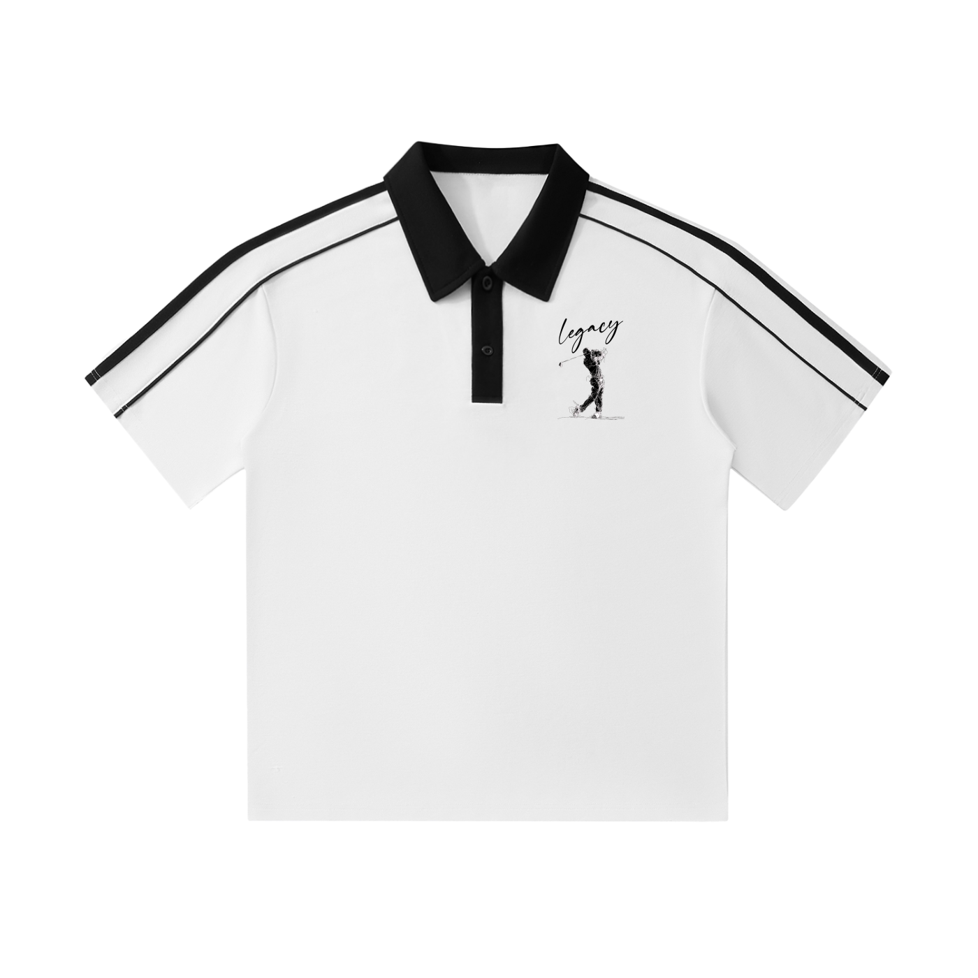 Legacy 1 - (Runs small - Size Up!) Contrast Collar Short-Sleeve Polo Shirt