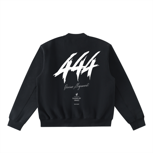 Divine Alignment - Essential Zip-Up Fleeced Varsity Jacket
