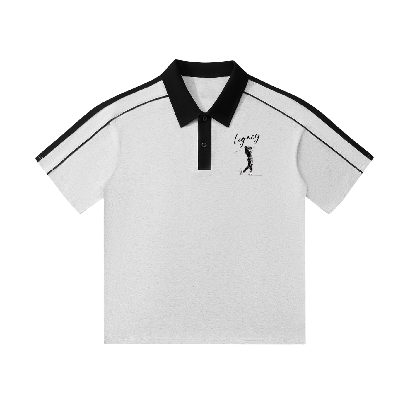 Legacy 1 - (Runs small - Size Up!) Contrast Collar Short-Sleeve Polo Shirt