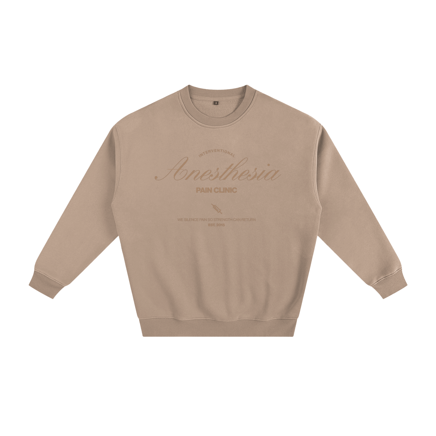 Anesthesia (Beige) - Fleeced Sweatshirt