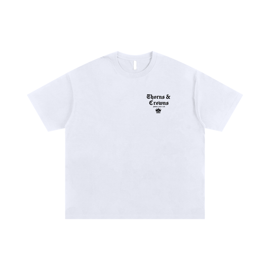 Thorns & Crowns KINGS (White) - Unisex Oversized Cotton T-Shirt
