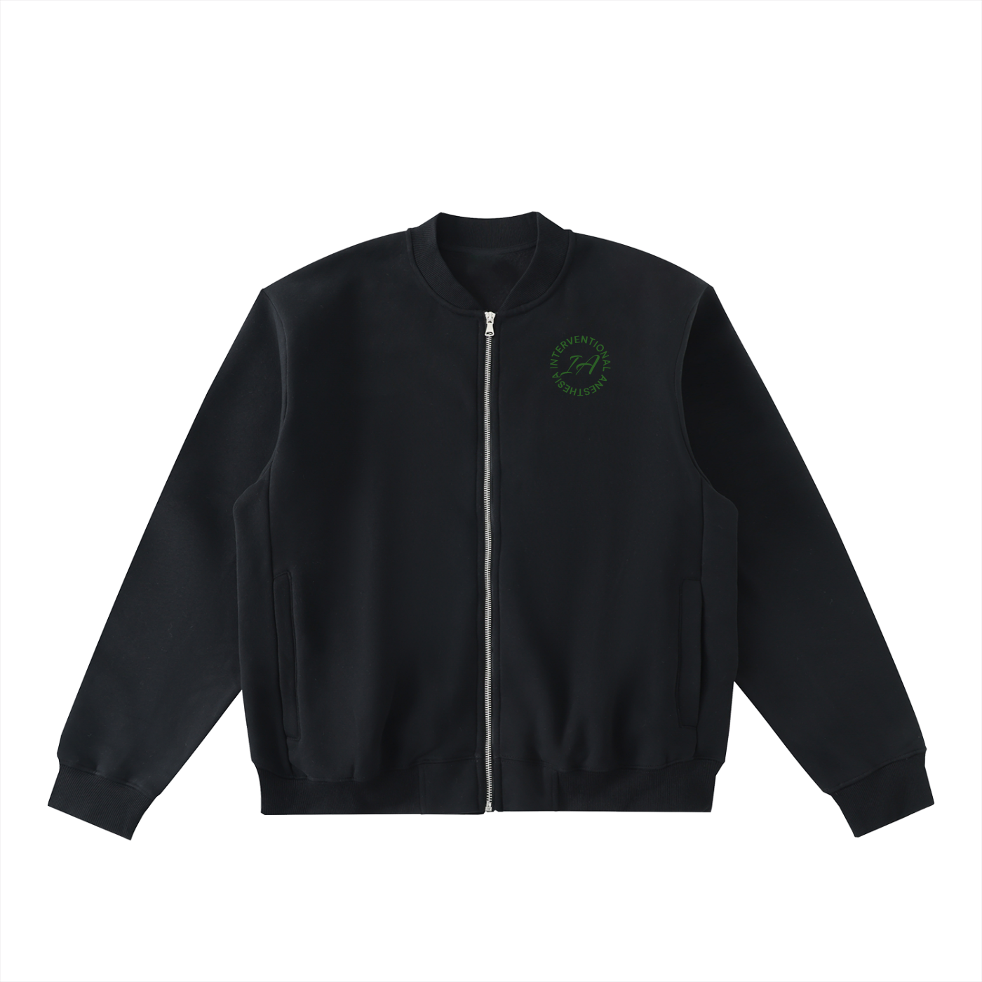 Charlene's Zip Up 2 - Essential Zip-Up Fleeced Varsity Jacket