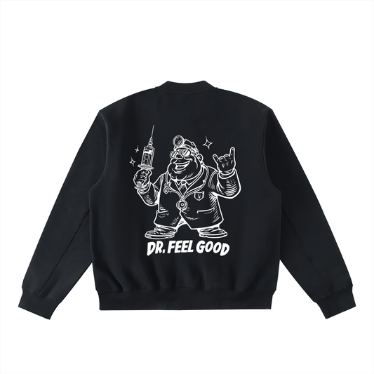 Pinch and a Burn - Essential Zip-Up Fleeced Varsity Jacket