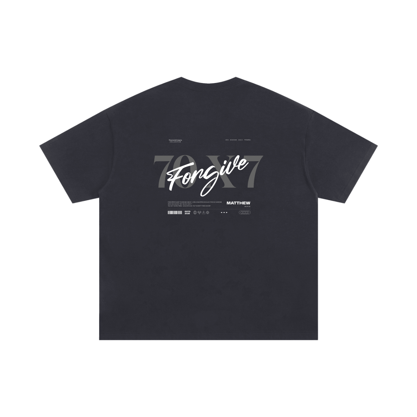 Forgive (Black) - Unisex Oversized Cotton T-Shirt