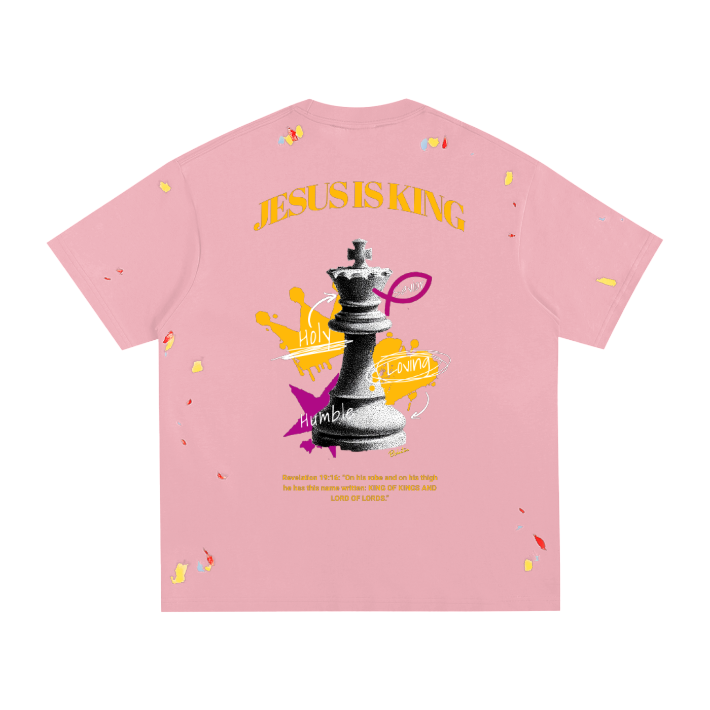 Jesus is King - Paint Splatter T-Shirt