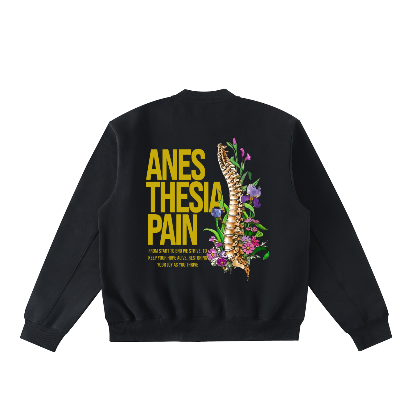 Anesthesia 4 by Court - Essential Zip-Up Fleeced Varsity Jacket