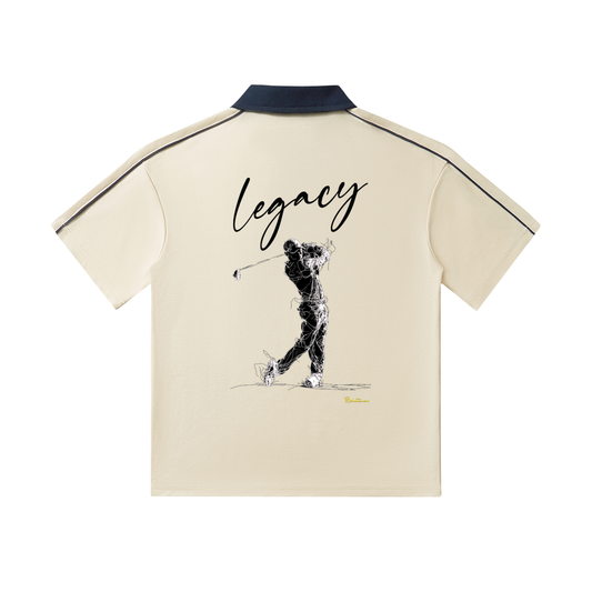 Legacy 1 - (Runs small - Size Up!) Contrast Collar Short-Sleeve Polo Shirt