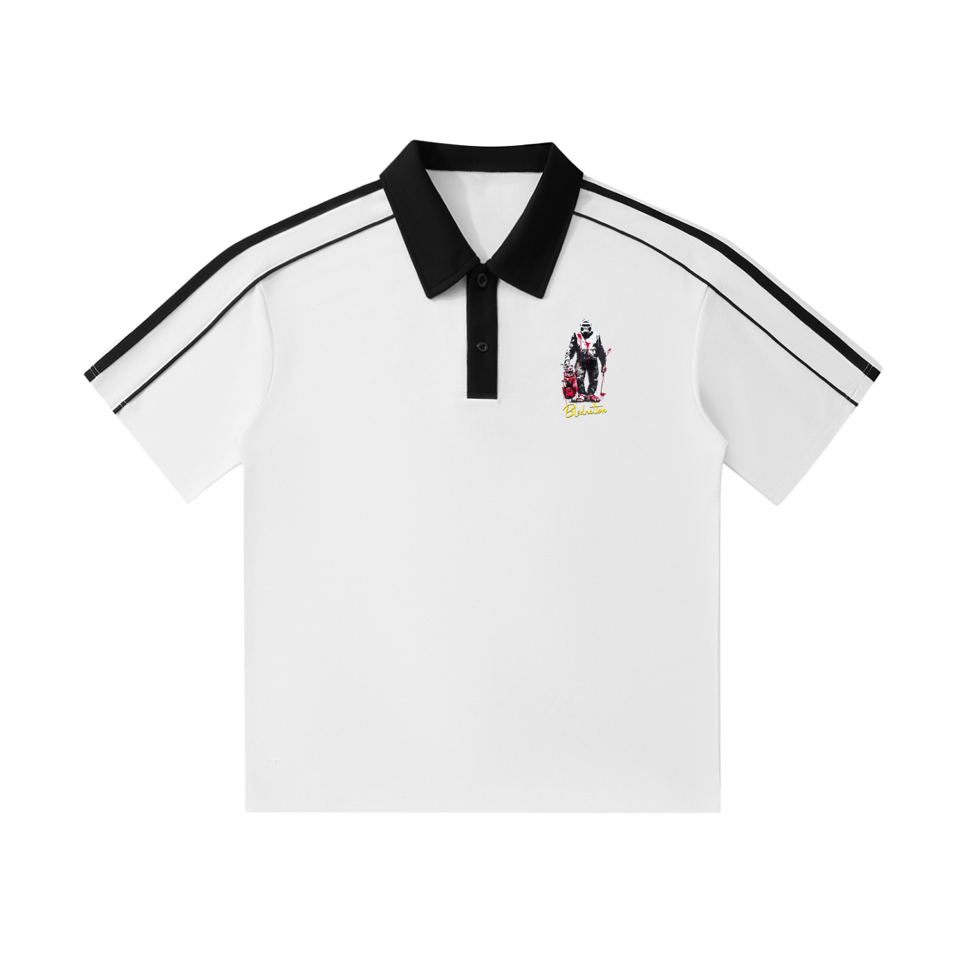 Beast Mode - (Runs small - Size Up!) Contrast Collar Short-Sleeve Golf Shirt