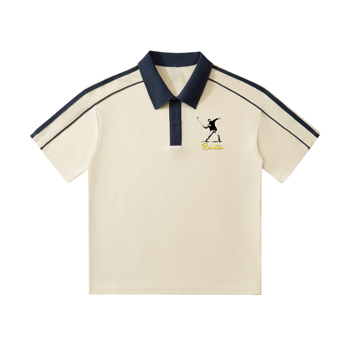 Fairway Rebel - (Runs small - Size Up!) Contrast Collar Short-Sleeve Polo Shirt
