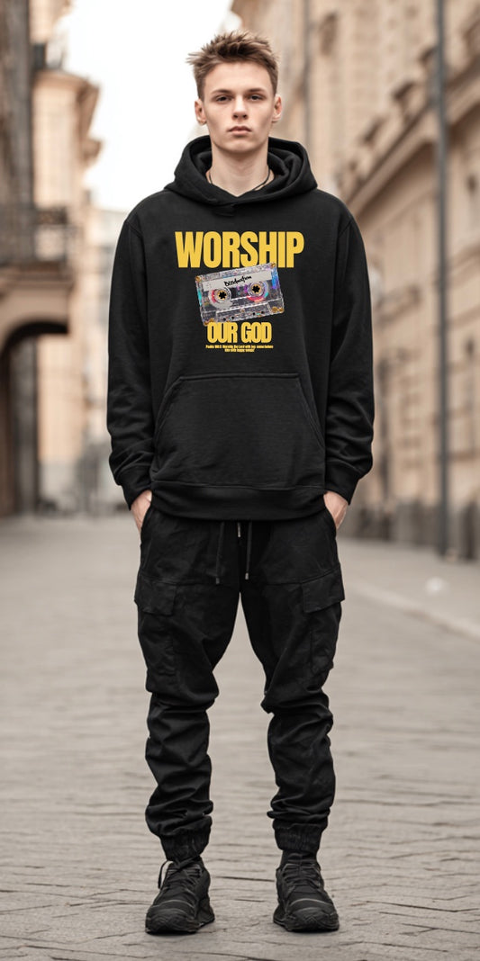 Worship our God - Oversize Fleeced Hoodie