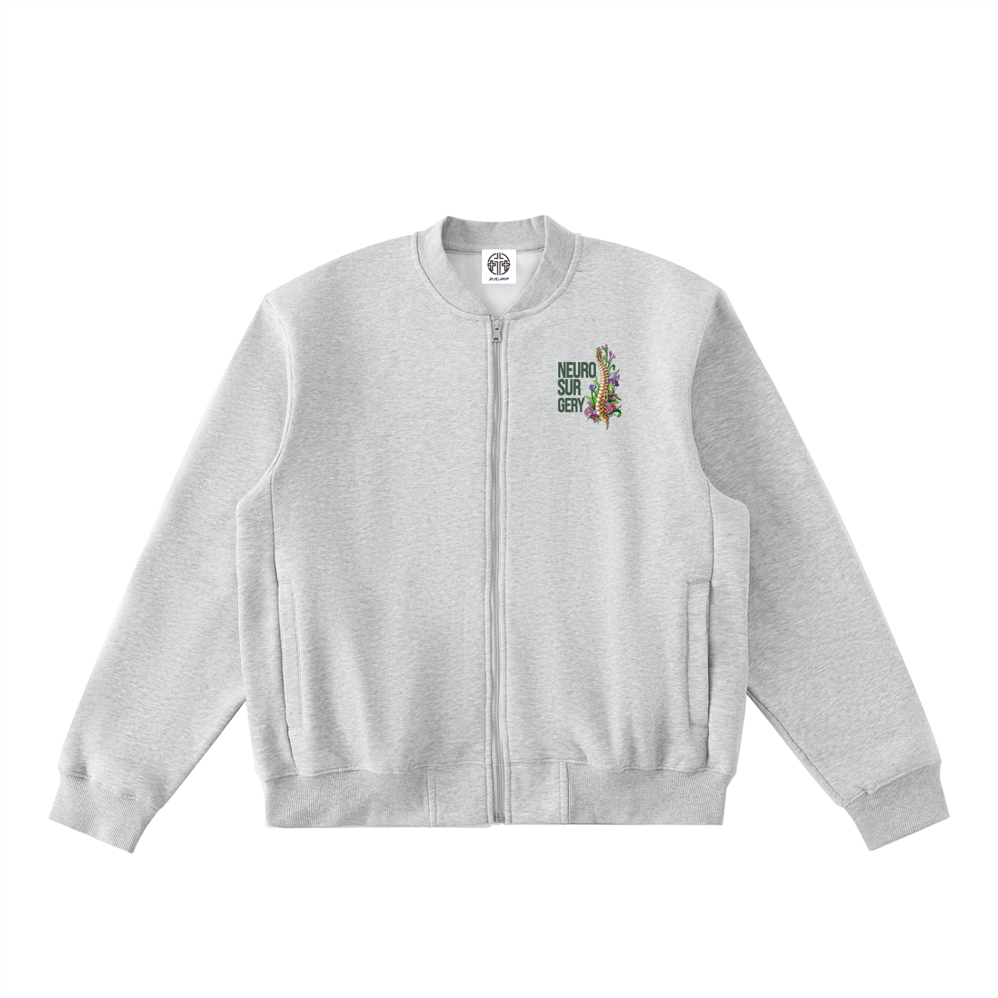 Chanel’s Neurosurgery- Essential Zip-Up Fleeced Varsity Jacket
