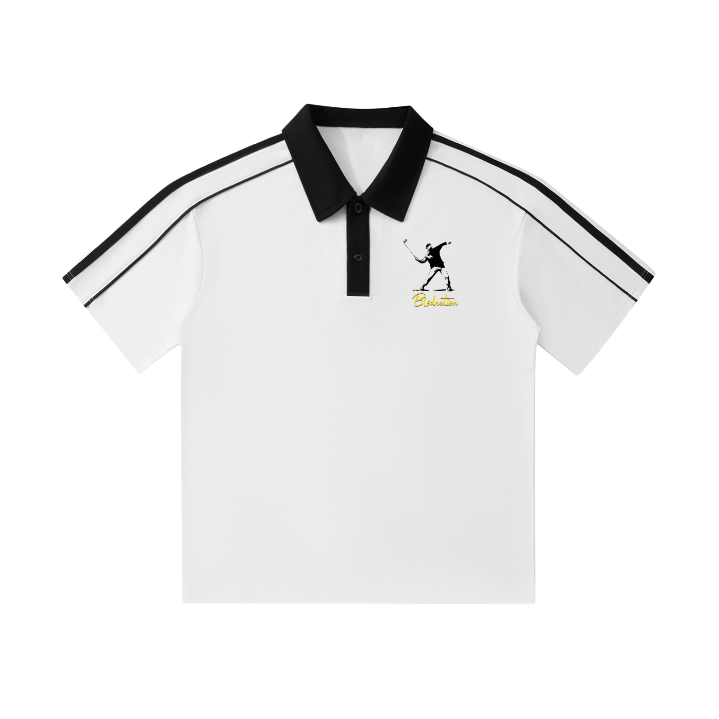 Fairway Rebel - (Runs small - Size Up!) Contrast Collar Short-Sleeve Polo Shirt
