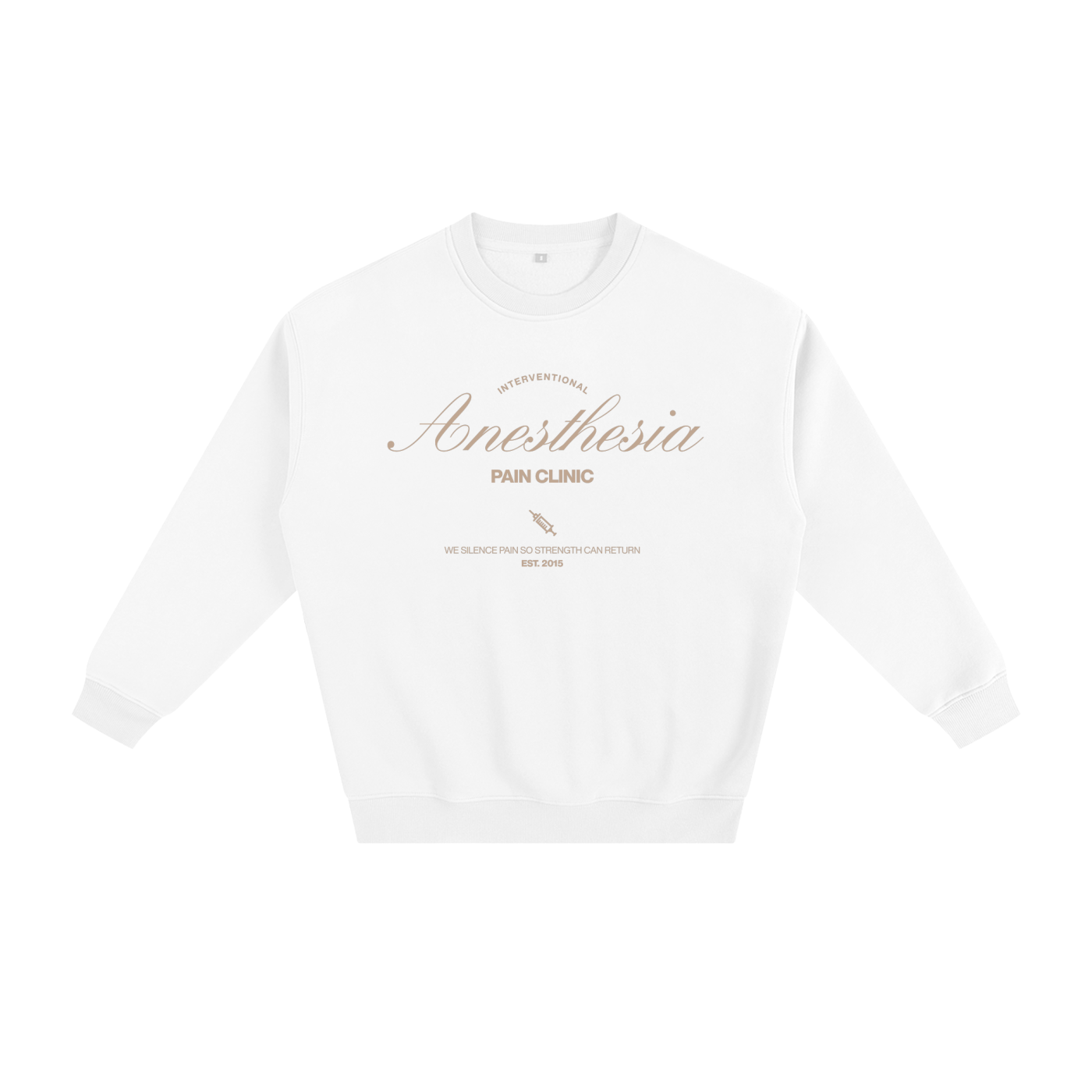 Anesthesia (Beige) - Fleeced Sweatshirt