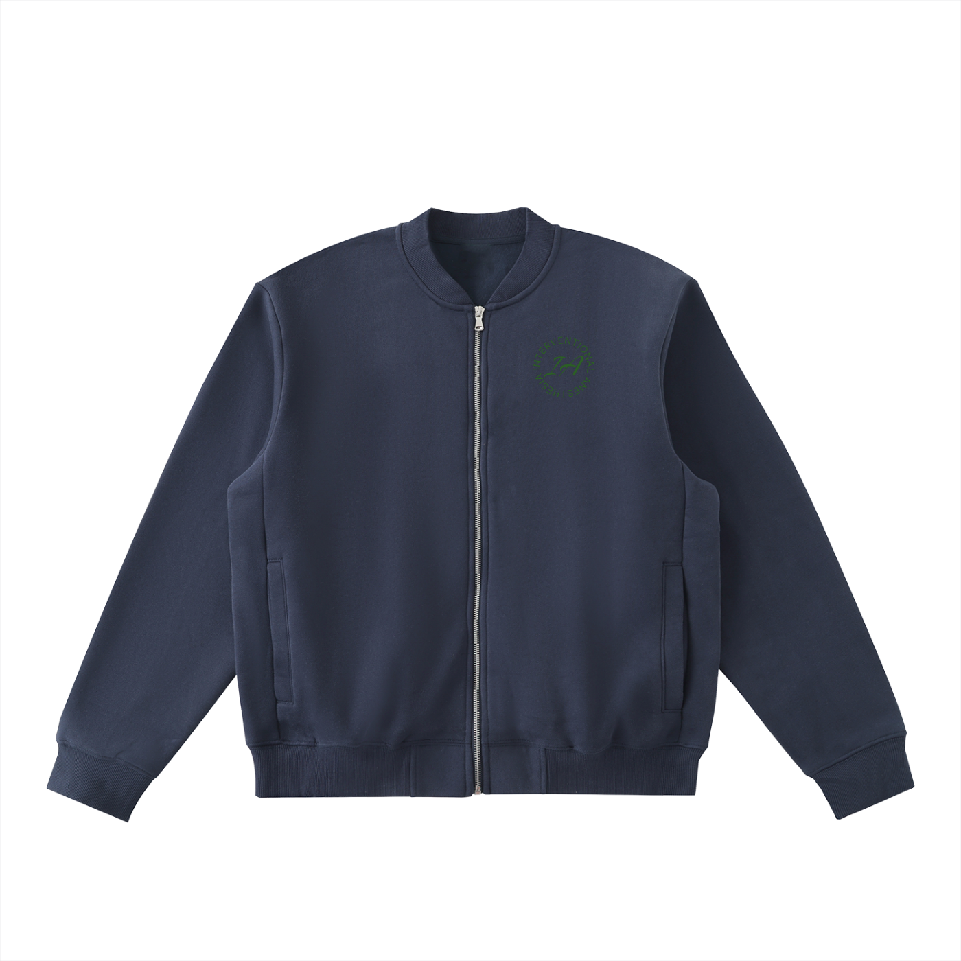 Charlene's Zip Up - Essential Zip-Up Fleeced Varsity Jacket
