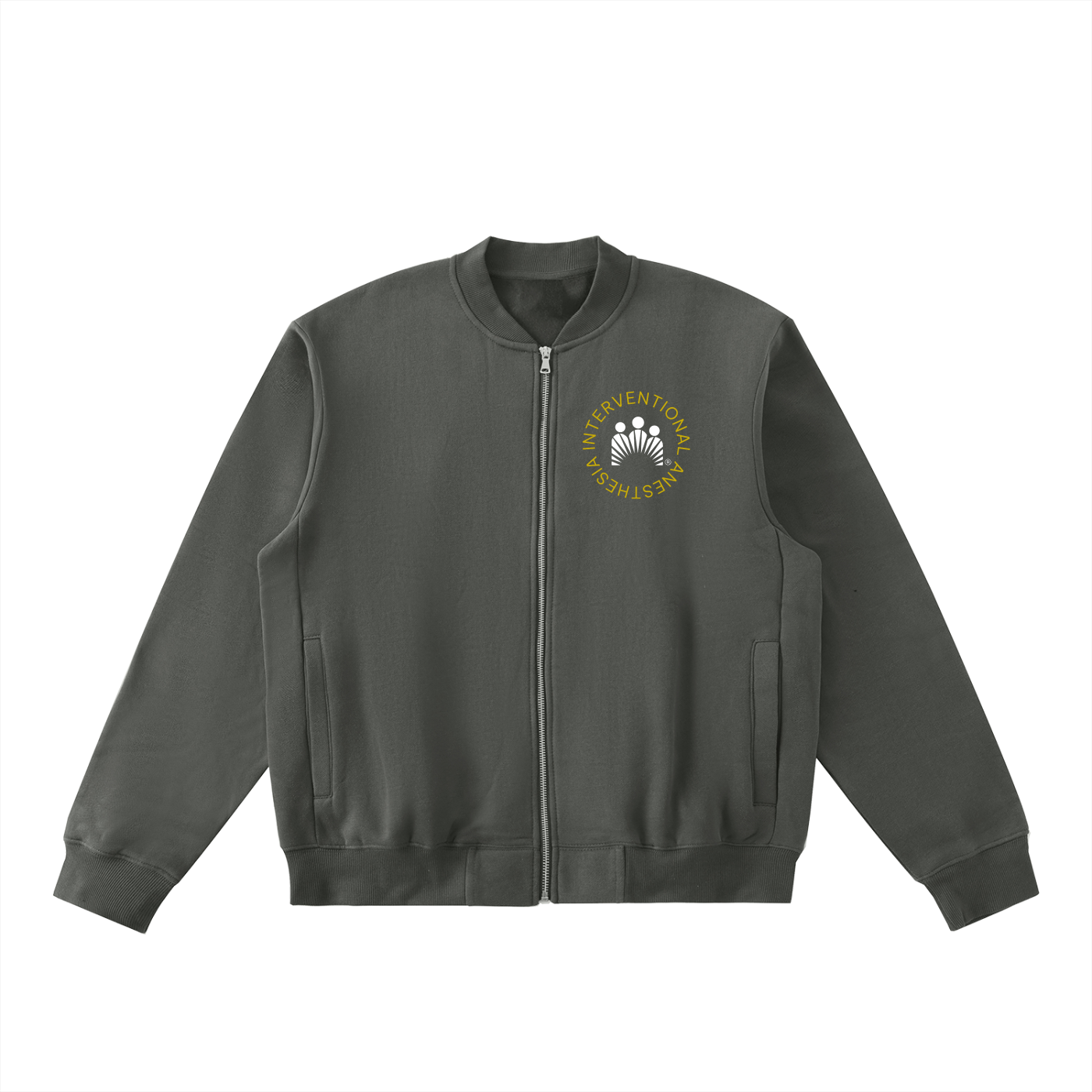 Anesthesia 4 by Court - Essential Zip-Up Fleeced Varsity Jacket