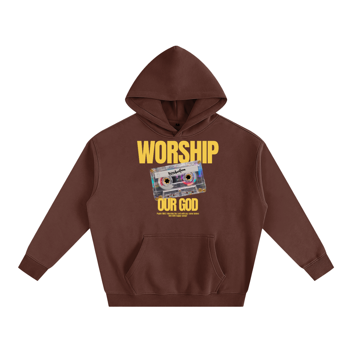 Worship our God - Oversize Fleeced Hoodie