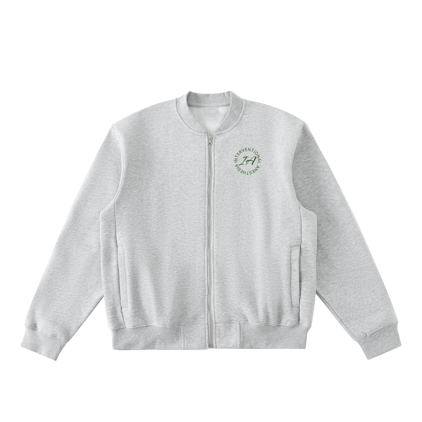 Charlene's Zip Up - Essential Zip-Up Fleeced Varsity Jacket
