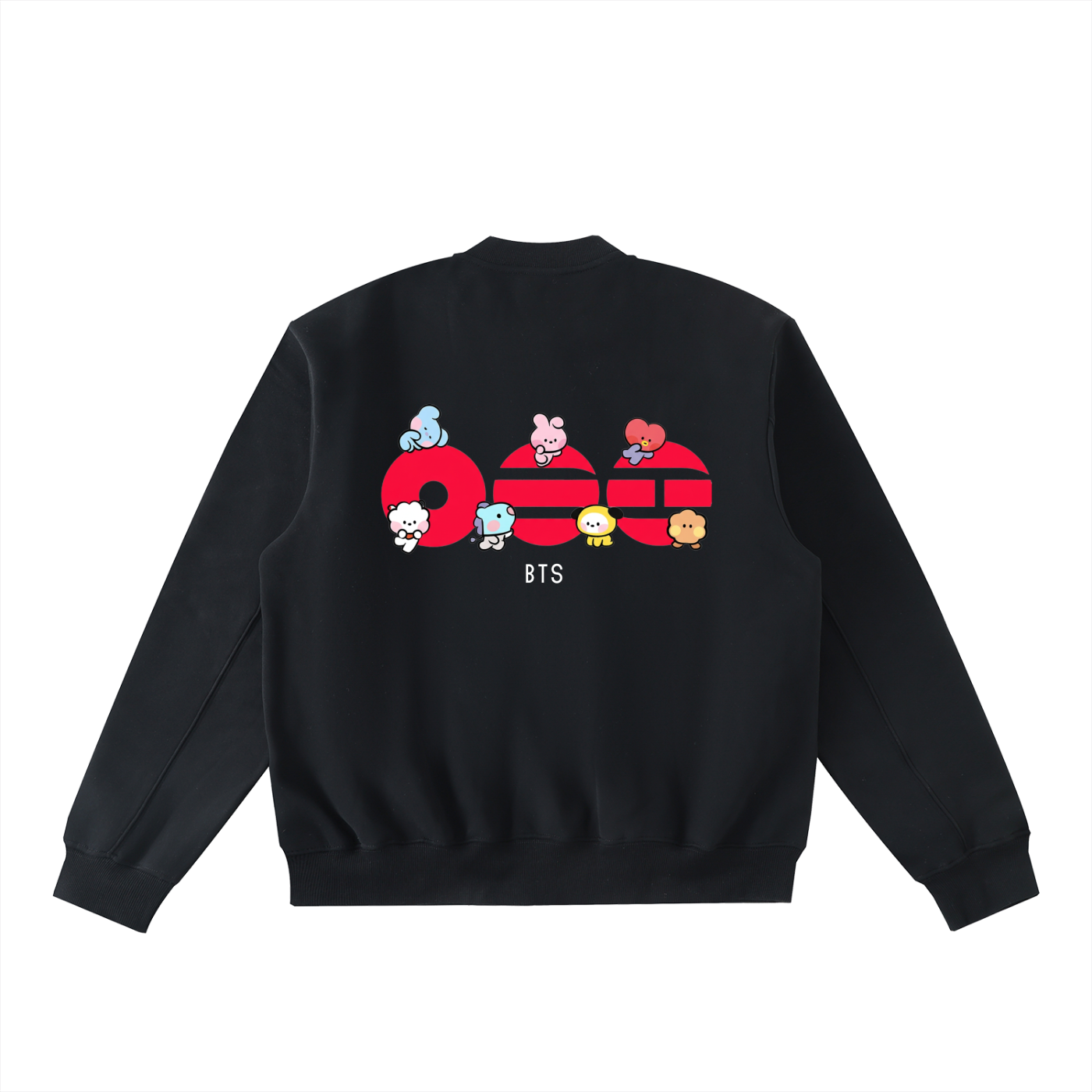 BTS3 - Essential Zip-Up Fleeced Varsity Jacket