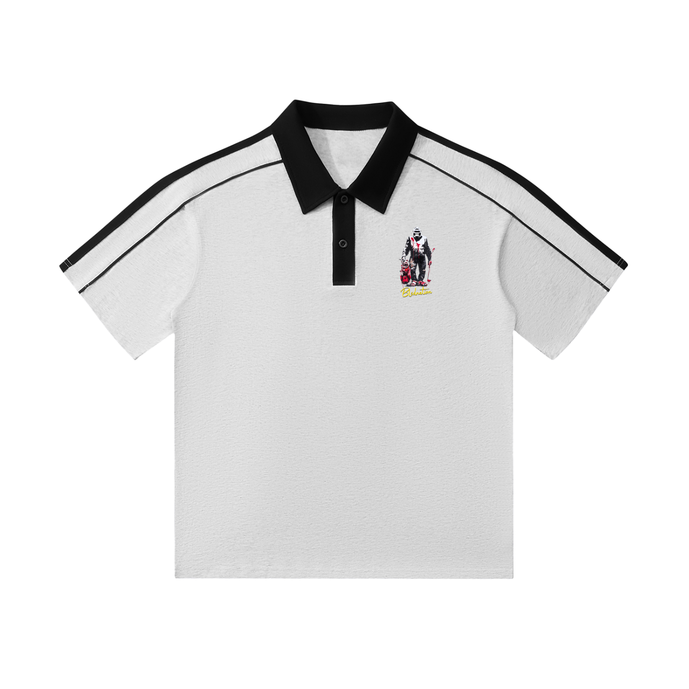 Beast Mode - (Runs small - Size Up!) Contrast Collar Short-Sleeve Golf Shirt