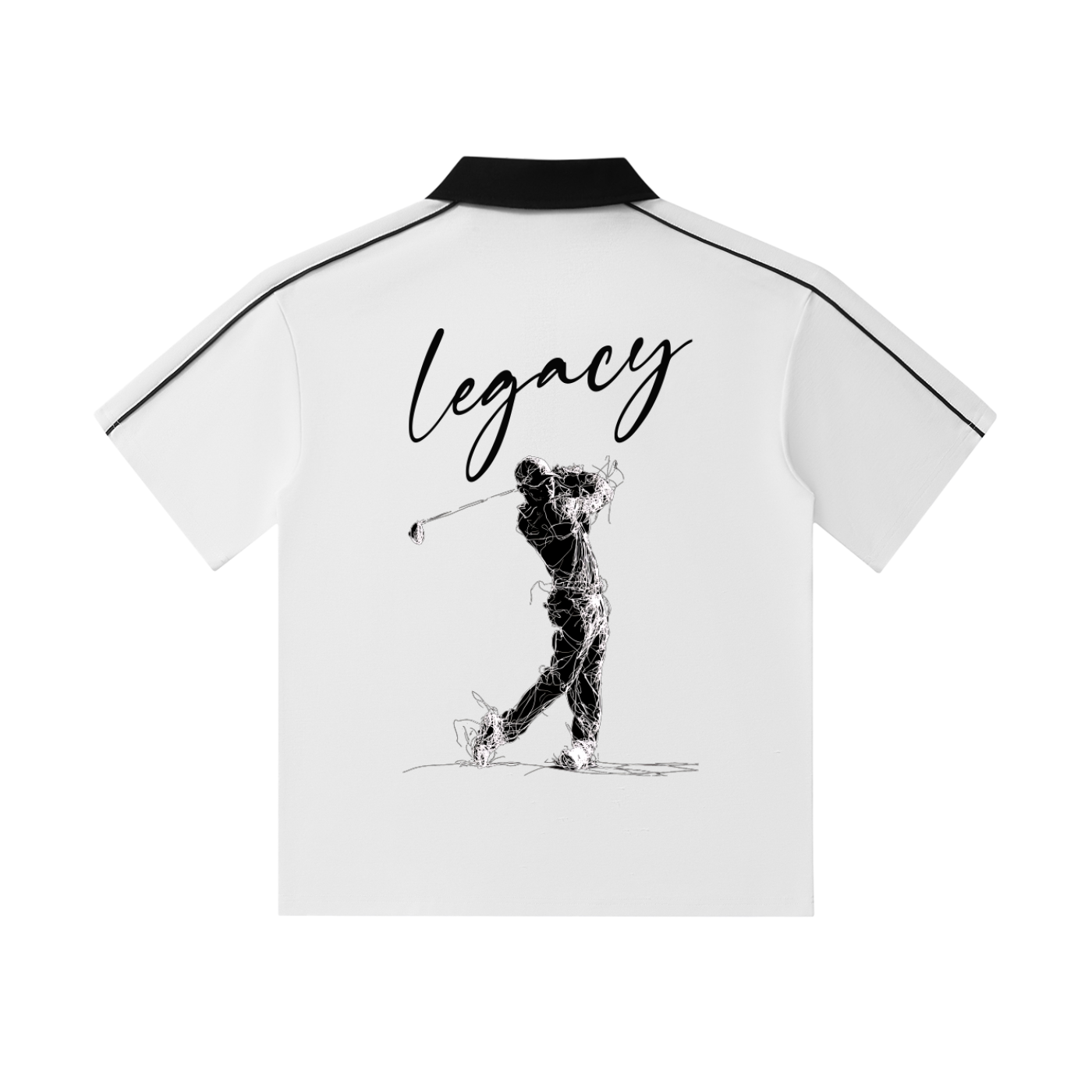 Legacy 2 - (Runs small - Size Up!) Contrast Collar Short-Sleeve Polo Shirt