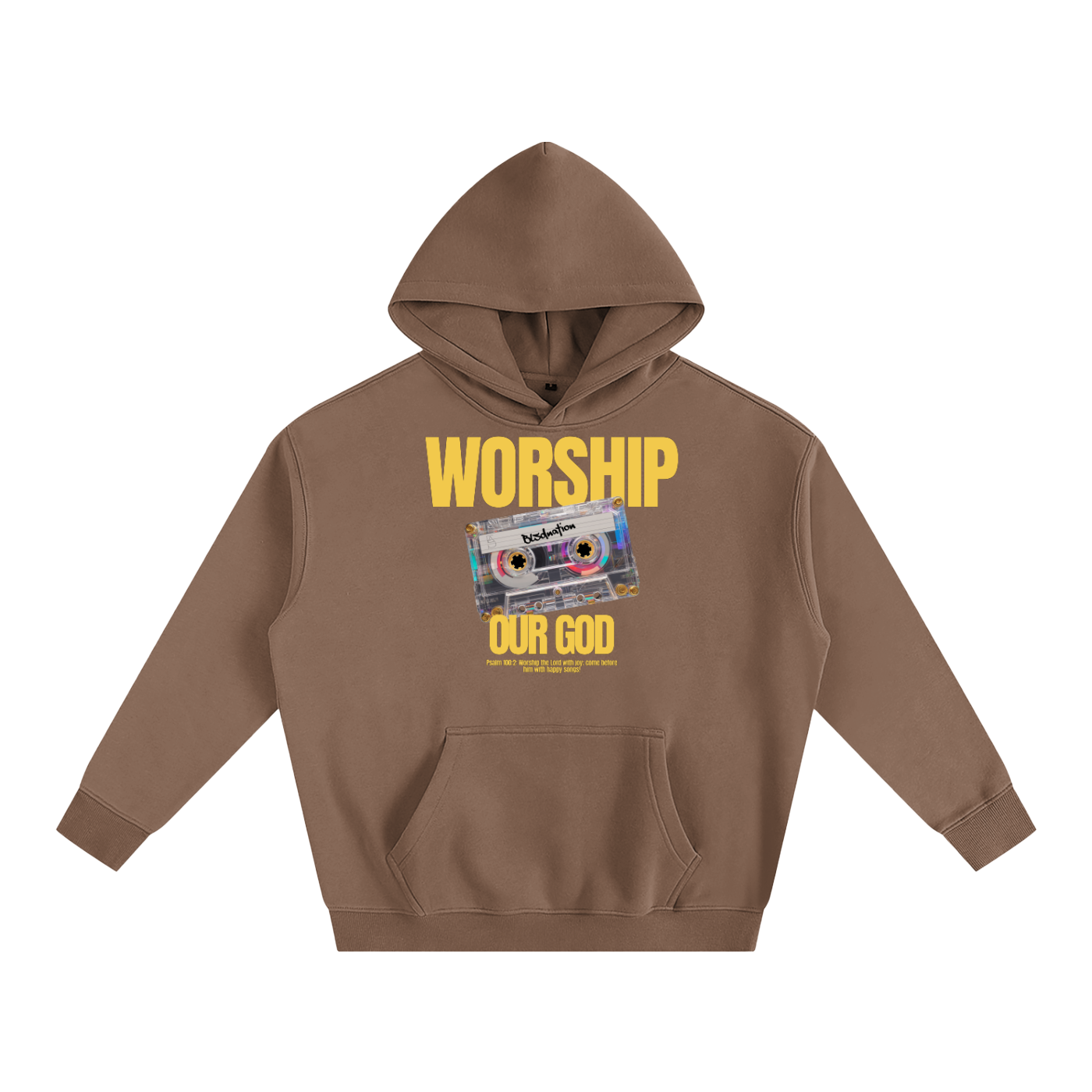 Worship our God - Oversize Fleeced Hoodie