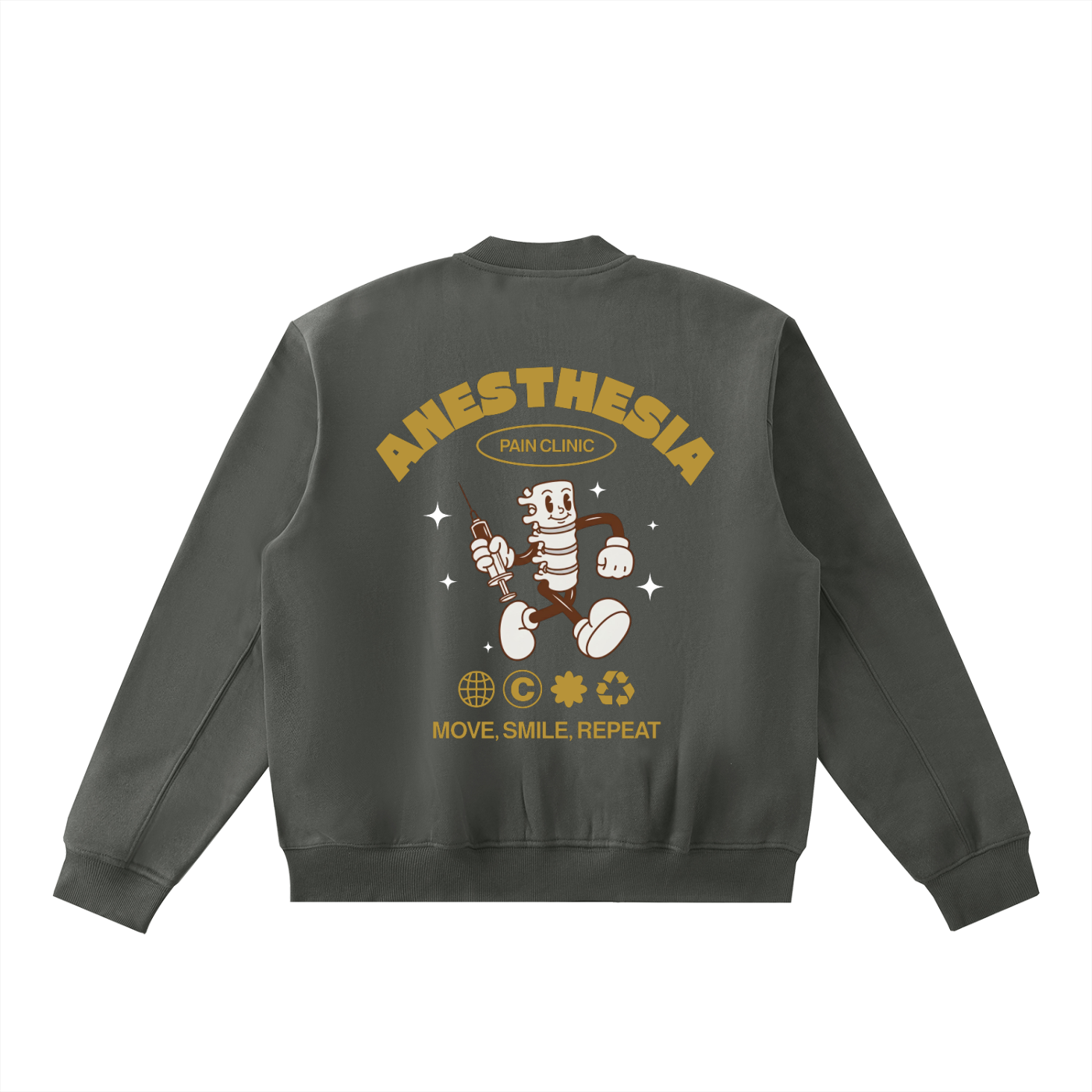 Essential Zip-Up Fleeced Varsity Jacket