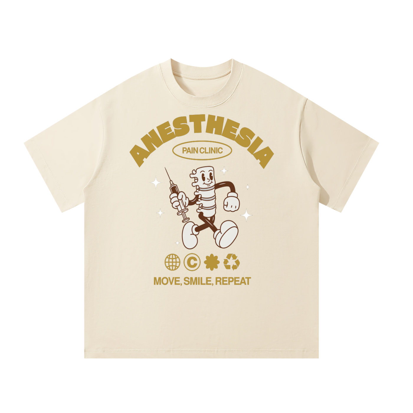 Move, Smile, Repeat - Unisex Oversized T-Shirt