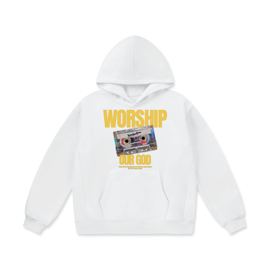 Worship our God - Oversize Heavyweight Fleece Hoodie