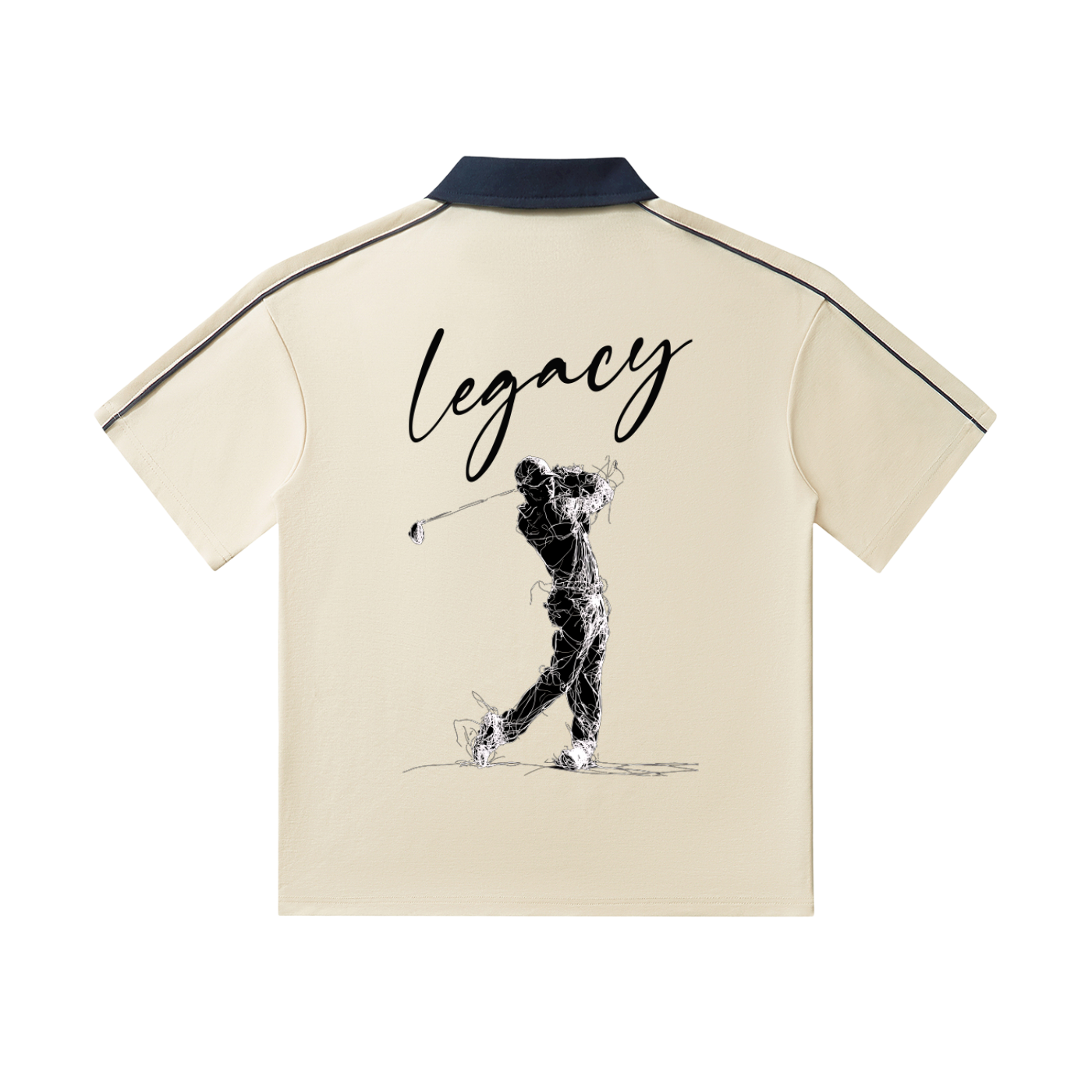 Legacy 2 - (Runs small - Size Up!) Contrast Collar Short-Sleeve Polo Shirt