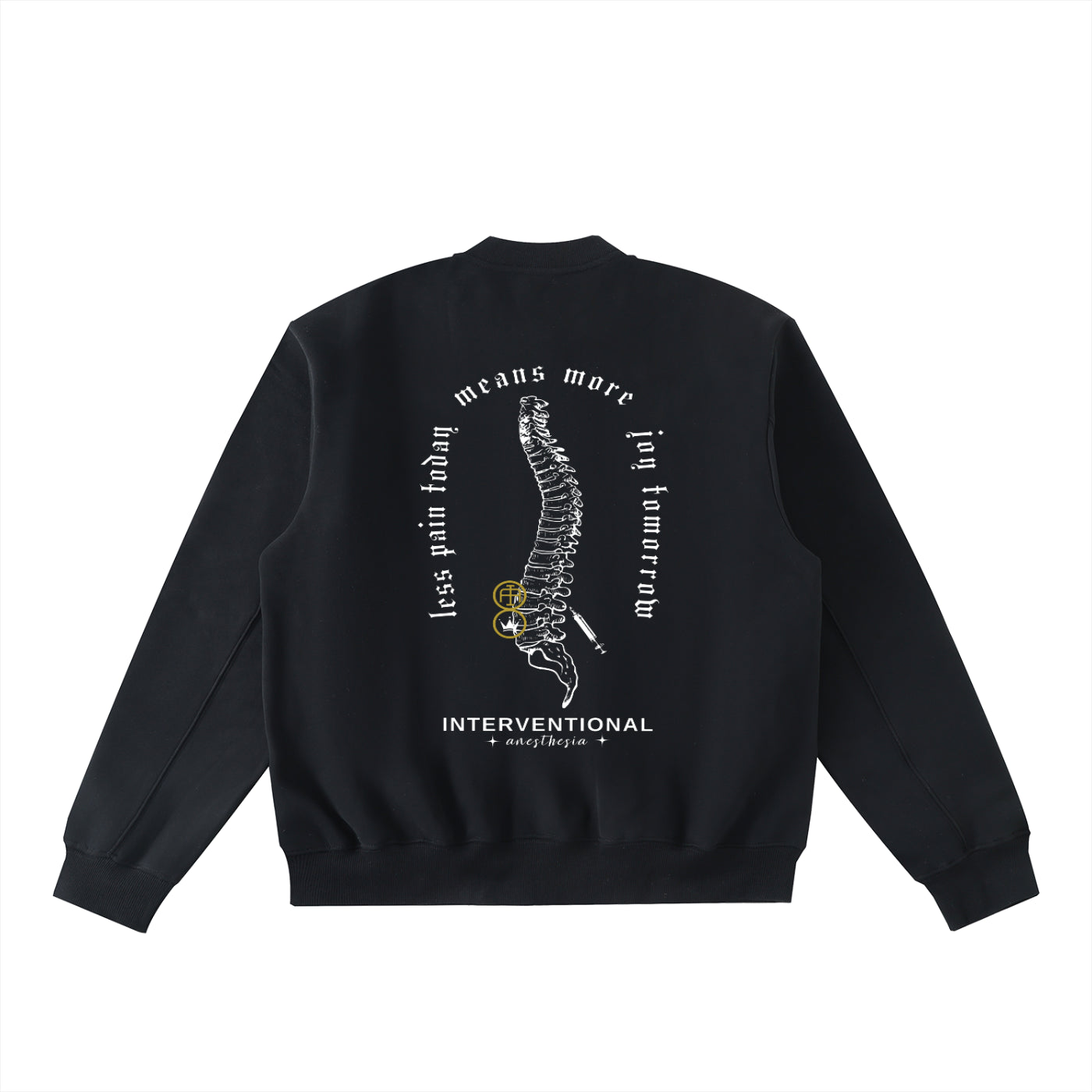 Anesthesia - Essential Zip-Up Fleeced Varsity Jacket