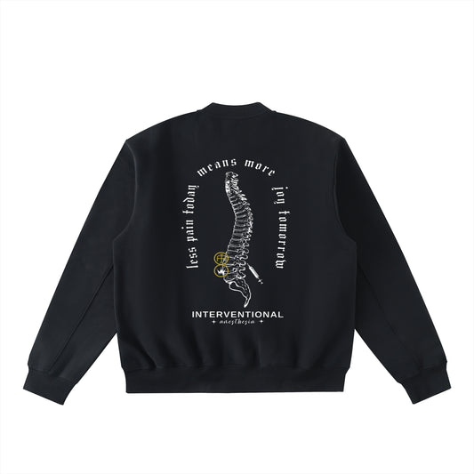 Anesthesia - Essential Zip-Up Fleeced Varsity Jacket