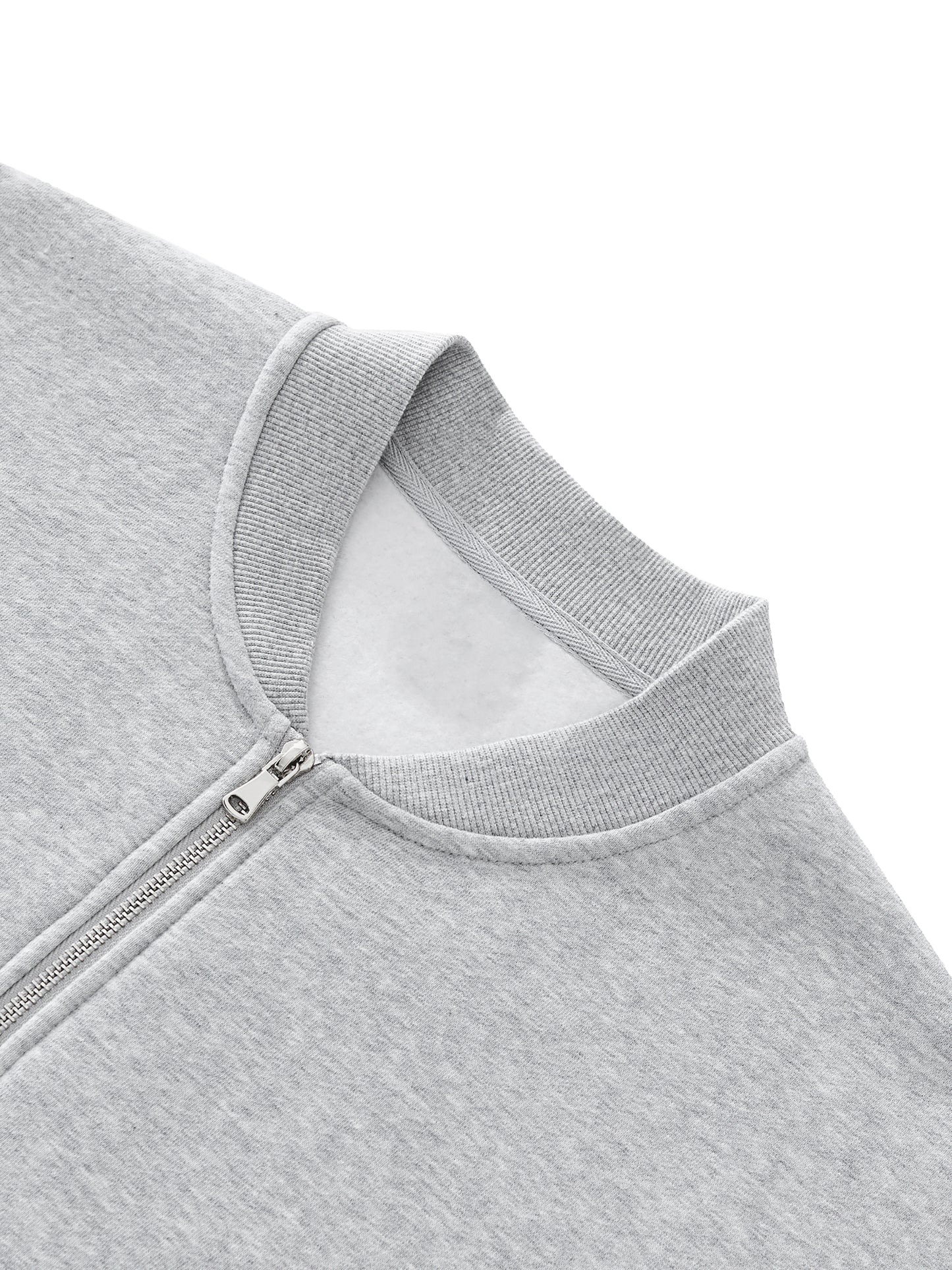 BTS3 - Essential Zip-Up Fleeced Varsity Jacket