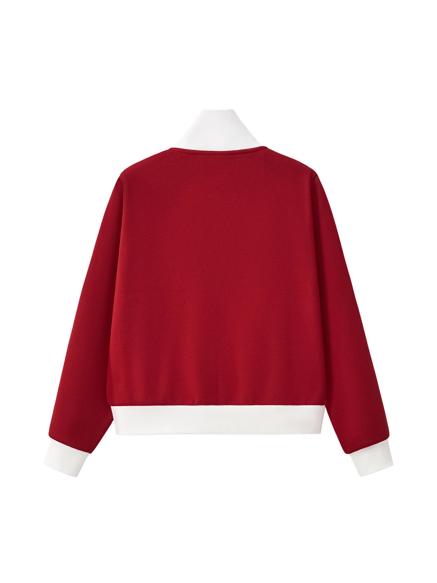 BTS - Contrast Side Stripe Fleece Cropped Track Jacket